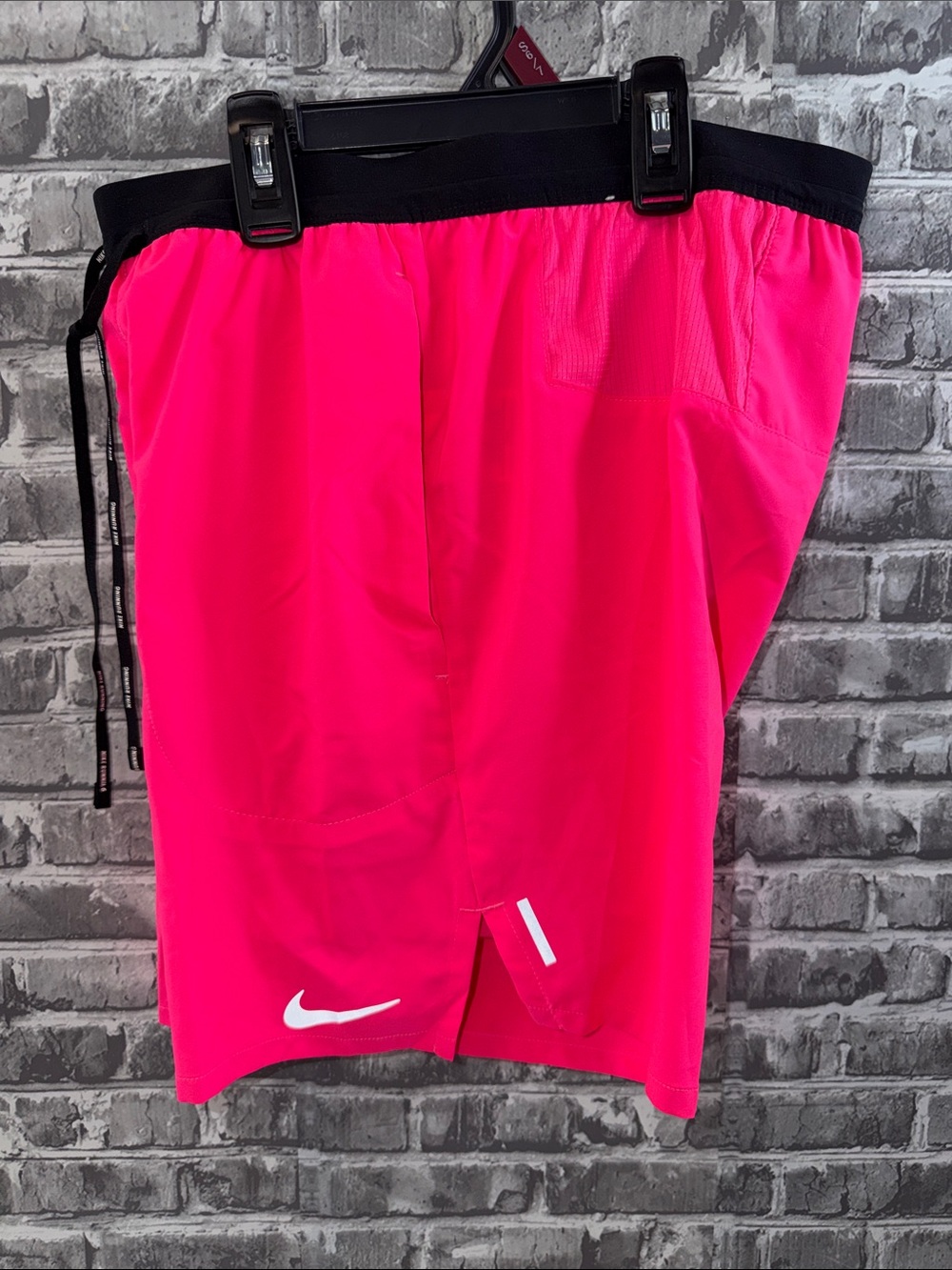Nike Men’s Hot Pink Athletic Shorts with Black Waistband
